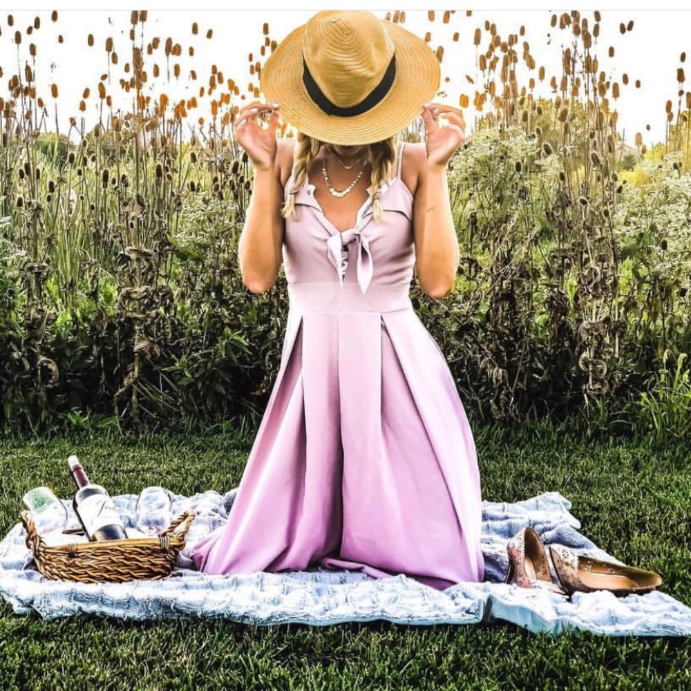 Jumpsuit with front tie